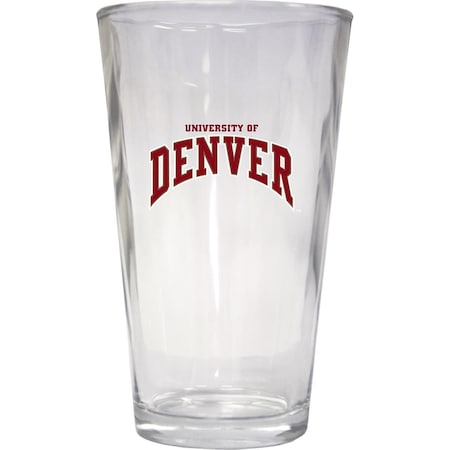 R & R Imports PNT2-C-DEN19 16 Oz University Of Denver Pioneers Pint Glass - Pack Of 2